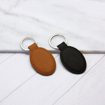 Plane And Initials Faux Leather Keyring, 2 of 2