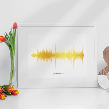 Soundwave Art Voice Message Playable Print, 2 of 6