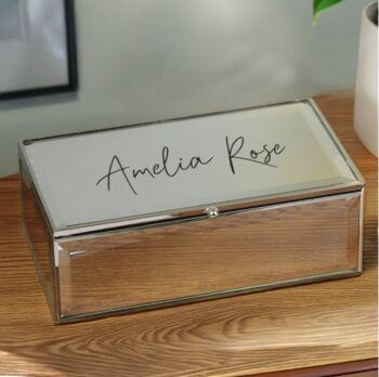 Personalised Mirrored Jewellery Box Gift For Her, 6 of 7