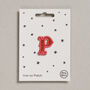 Letter P Alphabet Iron On Patch, thumbnail 1 of 4