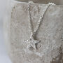 Sterling Silver Small Textured Star Pendant, thumbnail 2 of 4