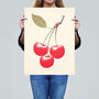 Red Smudge Cherry Kitchen Simple Wall Art Print, thumbnail 2 of 6