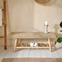 Wicker Bench With Shelving, thumbnail 1 of 9