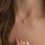 Dainty Gold Plated Rose Coin Flower Necklace, thumbnail 1 of 7