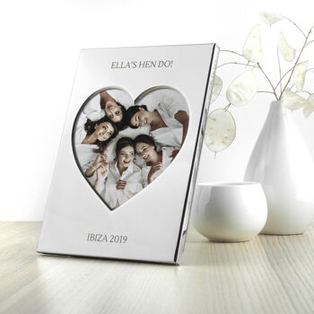 Personalised Silver Plated Heart Photo Frame, 3 of 9
