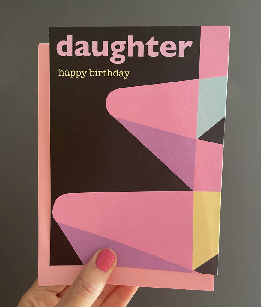 Daughter Bold Retro Style Birthday Card By Rocket 68