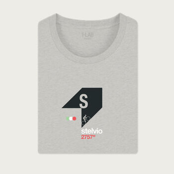 Stelvio Grey Cycling T Shirt, 5 of 7