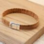 Men’s Personalised Flat Cork Bracelet With Sterling Silver Clasp, thumbnail 4 of 8