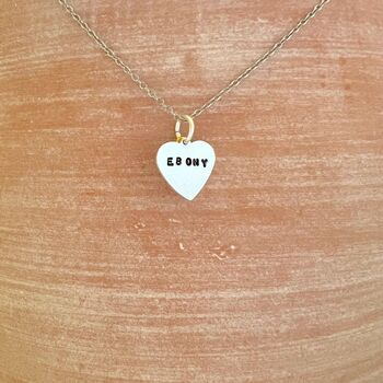Personalised Secret Name Heart Necklace Jewellery Gift, 4 of 4