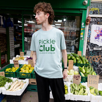 Pickle Club Unisex Slogan T Shirt In Green, 3 of 6