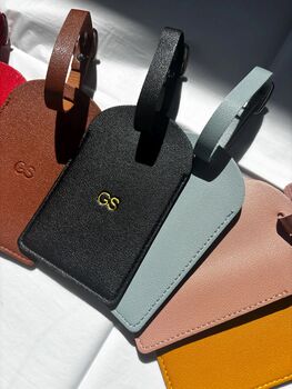 Personalised Vegan Leather Travel Tag, 2 of 10