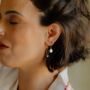 Mother Of Pearl Beaded Hoop Earrings, thumbnail 1 of 3