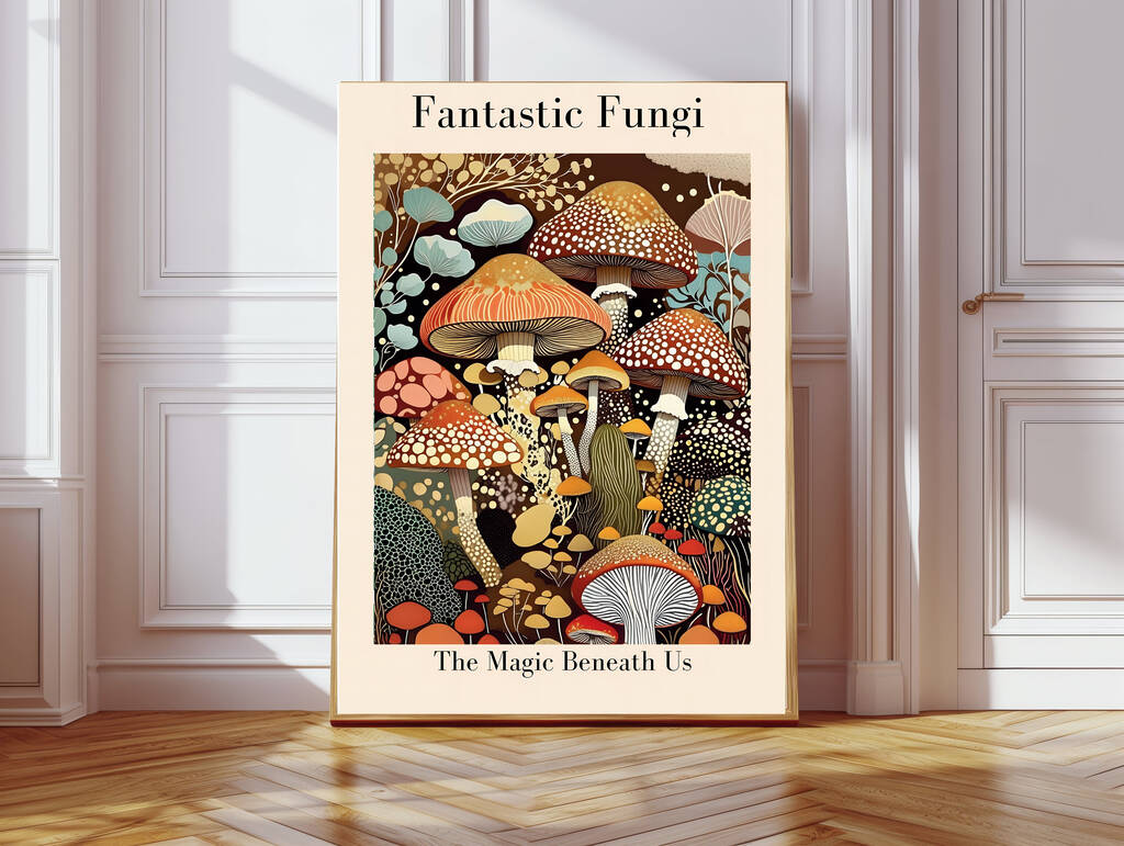 Fantastic Mushroom Art Print, 1 of 4