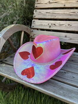 Love Heart Valentines Cowboy Hat, 2 of 3