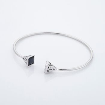 Sapphire 925 Sterling Silver Square Bangle, 2 of 5