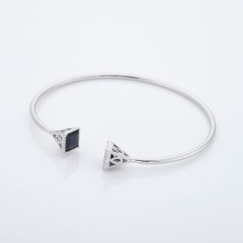 Sapphire 925 Sterling Silver Square Bangle, 2 of 4