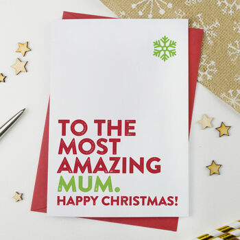 Most Amazing Mummy Or Mum Christmas Card, 2 of 3