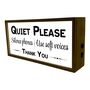 Wooden Light Box Quiet Please Sign, thumbnail 3 of 5