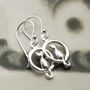 Sterling Silver Cat And Moon Earrings, thumbnail 5 of 6