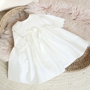 Long Sleeved Silk Baby Dress | Lara, 2 of 10