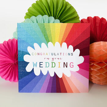 Colourful Wedding Congratulations Card, 3 of 3