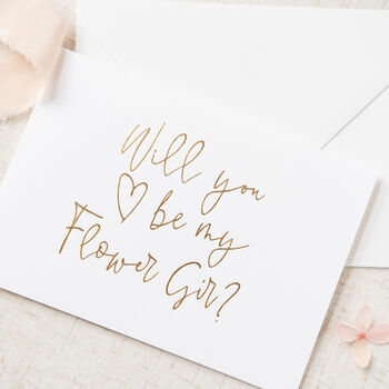 Will You Be My Flower Girl? Gold Foil Card, 2 of 4