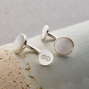 Personalised Mother Of Pearl Cufflinks, 3 of 6