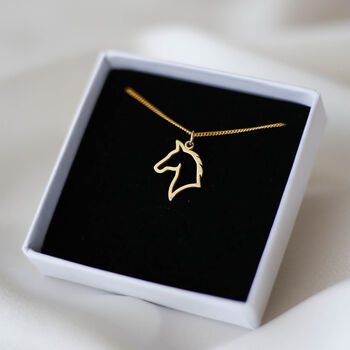 Horse Necklace, Sterling Silver Or 24k Gold Vermeil, 10 of 10