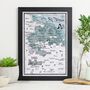 Map Of North Yorkshire Moors Signed Print, thumbnail 1 of 3