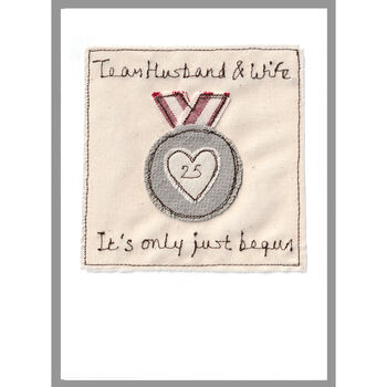 Personalised Silver Medal 25th Anniversary Card, 7 of 12