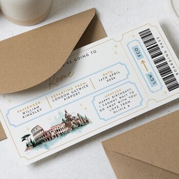 Personalised Boarding Pass Birthday Gift Voucher, 2 of 3