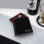 Handmade Personalised Initial Leather 6oz Hip Flask, thumbnail 2 of 4