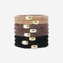 Set Of Eight Velour Hair Ties, thumbnail 1 of 2