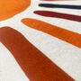 Vibrant Abstract Sun And Rays Personalised Chenille Cushion, thumbnail 4 of 12