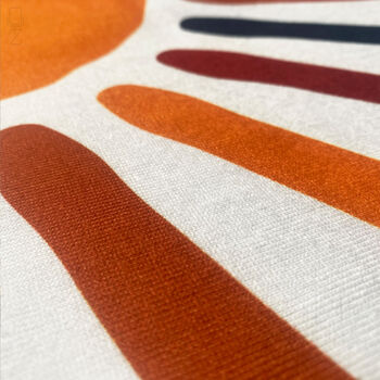 Vibrant Abstract Sun And Rays Personalised Chenille Cushion, 4 of 12