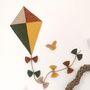 Woodland Boho Whimsical Nurserykite Decor, Hunter Green, Rust Orange, Ochre, thumbnail 2 of 12