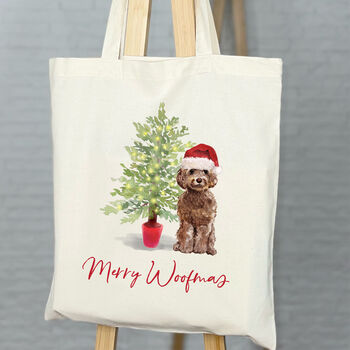 Cockapoo Christmas Tote Bag, 3 of 8