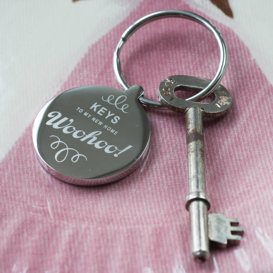 new home key  ring  by oh so cherished notonthehighstreet com
