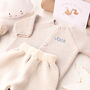 New Baby Pale Grey And Cream Knitted Outfit Gift Set, thumbnail 1 of 9