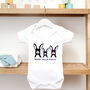 Bunny Family, Personalised Easter Babygrow Or T Shirt, thumbnail 2 of 4