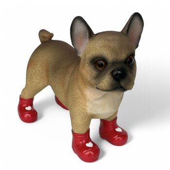 French Bulldog In Love Heart Wellies Valentines Gift, 5 of 8