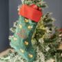 Personalised Embroidered Bee Merry Stocking, thumbnail 1 of 4