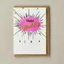 Happy Birthday Pink Embroidered Word Greeting Card, thumbnail 1 of 2