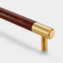 Brass Gold Bar Handles With Veg Tanned Leather, thumbnail 10 of 12
