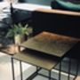 Set Of Two Decorative Topped Brass Tables, thumbnail 2 of 2