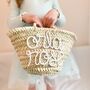 Personalised Straw Basket Bag For Girls, thumbnail 6 of 6