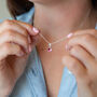 Sterling Silver Birthstone Crystal Necklace, thumbnail 1 of 12