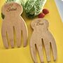 Eco Friendly Personalised Wooden Salad Servers, thumbnail 2 of 6