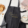 Personalised Grey Denim Kitchen Apron, thumbnail 2 of 3