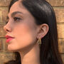 Large Triangle Geometric Sterling Silver Drop Earrings, thumbnail 4 of 5